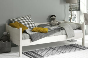 Alta bedbank stevig kinderbed white wash massief hout