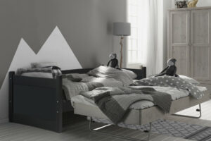 Bedbank met uitschuifbed antraciet/stone grey