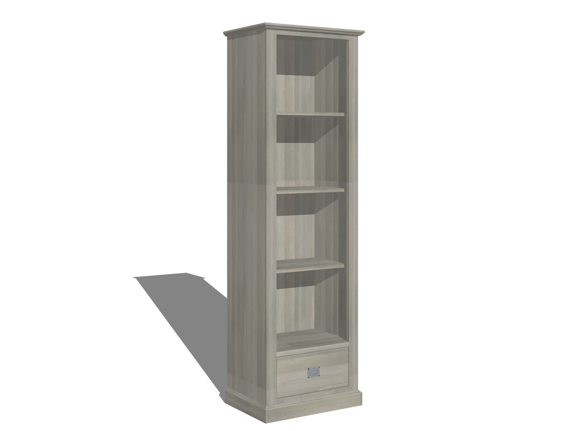 US dollar Verminderen Geven Alta Boekenkast met lade, 195 cm - Stone Grey - Massief hout - Alta Meubelen