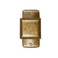 60 – Knopf Quadrat Bronze 24 mm, Ruckschild